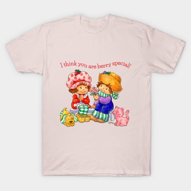 I Think You Are Berry Special! Vintage Strawberry & Huck Fanart T-Shirt by Caroline McKay Illustration